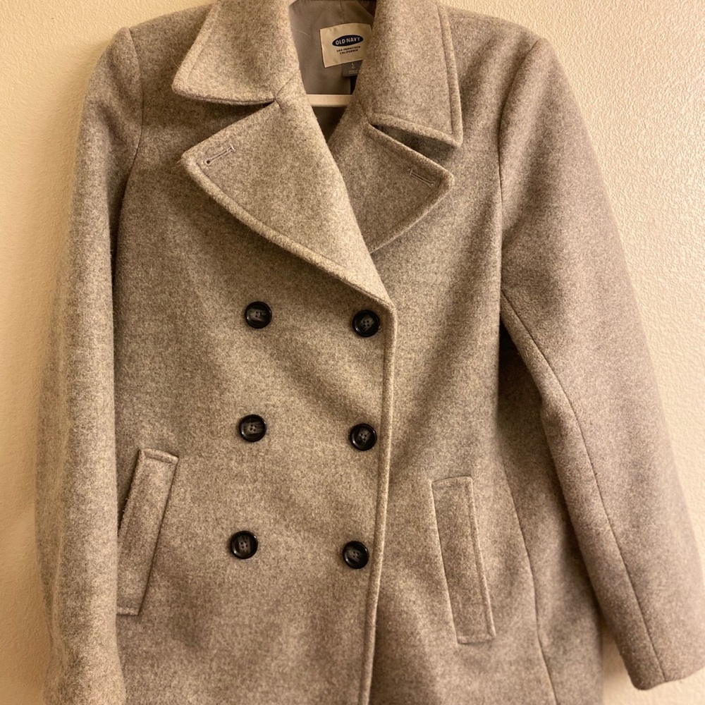 Old Navy Pea Coat - Heather Grey